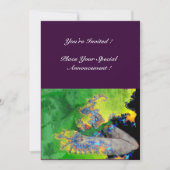 Invitation VIBRATIONS DE MATIÈRE, jaune vert violet (Devant)