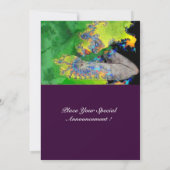 Invitation VIBRATIONS DE MATIÈRE, jaune vert violet (Dos)