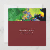 Invitation VIBRATIONS DE MATIÈRE, vert jaune noir rouge (Dos)