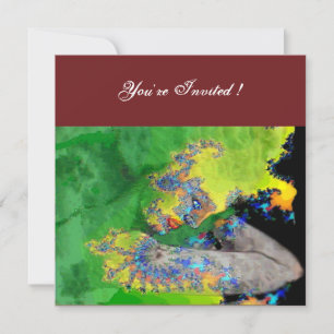 Invitation VIBRATIONS DE MATIÈRE, vert jaune noir rouge