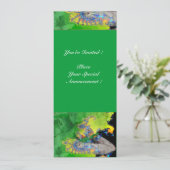 Invitation VIBRATIONS DE MATIÈRE, vert jaune orange (Debout devant)