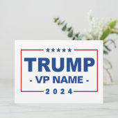 Invitation Vice-président Trump 2024 sur mesure (Debout devant)