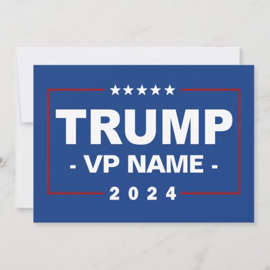 Invitation Vice-président Trump 2024 sur mesure (Devant)