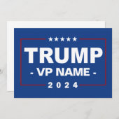 Invitation Vice-président Trump 2024 sur mesure (Devant / Derrière)