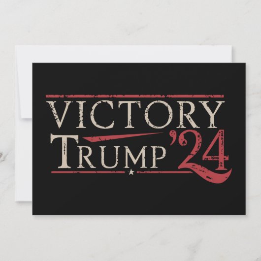 Invitation Victoire Trump 24 Président républicain 47 USA (Devant)