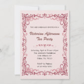 Invitation Victorian Afternoon Tea Party (Devant)