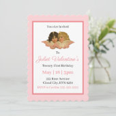 Invitation Victorian Angels Rougissent Rose (Debout devant)
