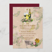 Invitation Victorian Bush Garden Bachelor (Devant / Derrière)