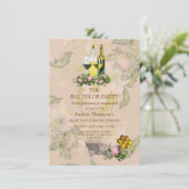 Invitation Victorian Bush Garden Bachelor (Debout devant)