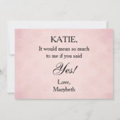 Invitation Victorian Cameo Serez-vous mon maître d'honneur (Dos)