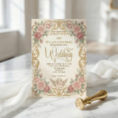Invitation Victorian Cherub & Rococo Floral Frame Wedding