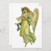 Invitation Victorian Christmas Angel (Devant / Derrière)