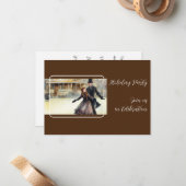 Invitation Victorian Christmas Scene Party (Devant/Arrière en situation)