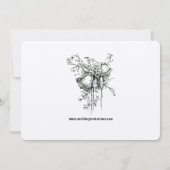 Invitation Victorian Era 1890 Cornucopias Foliage Mariage (Dos)