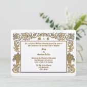 Invitation Victorian Era 1890 Cornucopias Foliage Mariage (Debout devant)