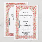 Invitation Victorian Era Celtic Knots Mariage frontalier (Devant / Derrière)
