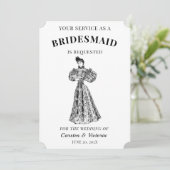 Invitation Victorian Era Vintage Bridesmaitres (Debout devant)