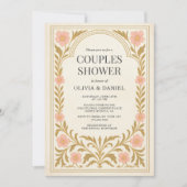 Invitation Victorian Floral Art Nouveau Couples Shower (Devant)
