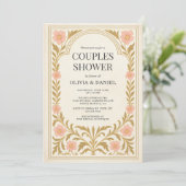 Invitation Victorian Floral Art Nouveau Couples Shower (Debout devant)