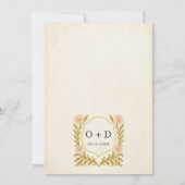 Invitation Victorian Floral Art Nouveau Couples Shower (Dos)