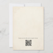 Invitation Victorian Floral Art Nouveau QR Code Bridal Shower (Dos)