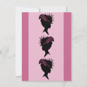 Invitation Victorian Lady Black Silhouette Fancy Casquette An (Dos)