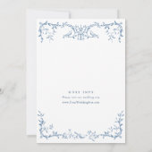 Invitation Victorian Ornate Blue Floral ENGAGEMENT PARTY (Dos)