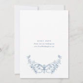 Invitation Victorian Ornate Grace Dusty Blue ENGAGEMENT PARTY (Dos)