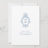 Invitation Victorian Ornate Grace Dusty Blue ENGAGEMENT PARTY (Dos)