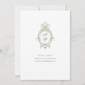 Invitation Victorian Ornate Grace Sage Green ENGAGEMENT PARTY (Dos)