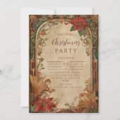 Invitation Victorian Poinsettia Christmas (Devant)