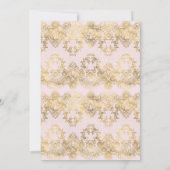 INVITATION VICTORIAN ROSE OR ÉLÉGANT MARIAGE (Dos)