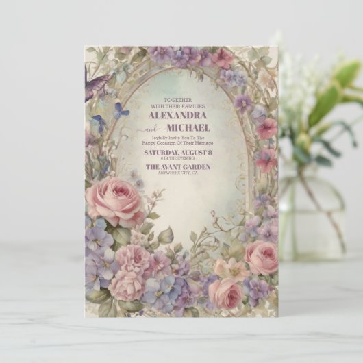 Invitation Victorian Royal Elegance Mariage (Debout devant)
