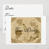 Invitation Victorian Tea Party (Devant / Derrière)