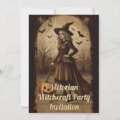 Invitation Victorian Witchcraft Adulte halloween vintage Part (Devant)