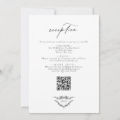 Invitation Victorien Français Noir QR Code Tout en un Mariage (Dos)