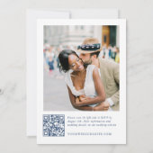 Invitation Victorien Ornate Grace Floral Dusty Mariage bleu (Dos)