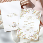 Invitation Victorien Ornate Grace Pastel Floral Mariage