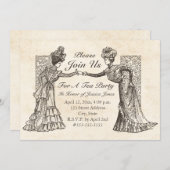 Invitation victorienne de dames (Devant / Derrière)