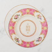 Invitation victorienne de partie de goûter (Devant / Derrière)