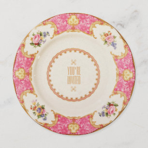 Invitation victorienne de partie de goûter