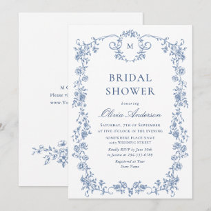 Invitation Victorienne Ornate Grace Dusty Fête des mariées bl