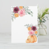 Invitation Vide Ajoutez Votre Propre Automne Citrouille Borde (Debout devant)