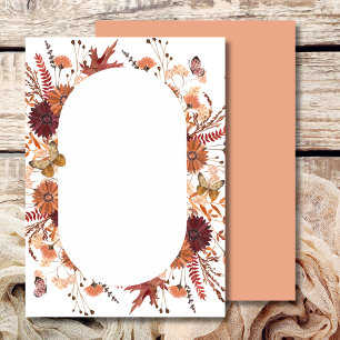 Invitation Vide Ajoutez Votre Propre Boho Automne Orange Roui