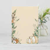 Invitation Vide Ajoutez Votre Propre Citrouille Automne Brun (Debout devant)