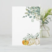 Invitation Vide Ajoutez Votre Propre Citrouille Automne Orang (Debout devant)