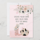 Invitation Vide Ajoutez Votre Propre DIY Western Cowgirl Sadd (Devant)