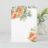 Invitation Vide Ajoutez Votre Propre Fleur de Corail Rustique (Debout devant)