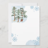 Invitation Vide Ajoutez Votre Propre Hiver neige bleu flocon (Devant)