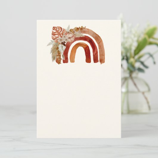 Invitation Vide Ajoutez votre propre image Terracotta Boho Ra (Debout devant)